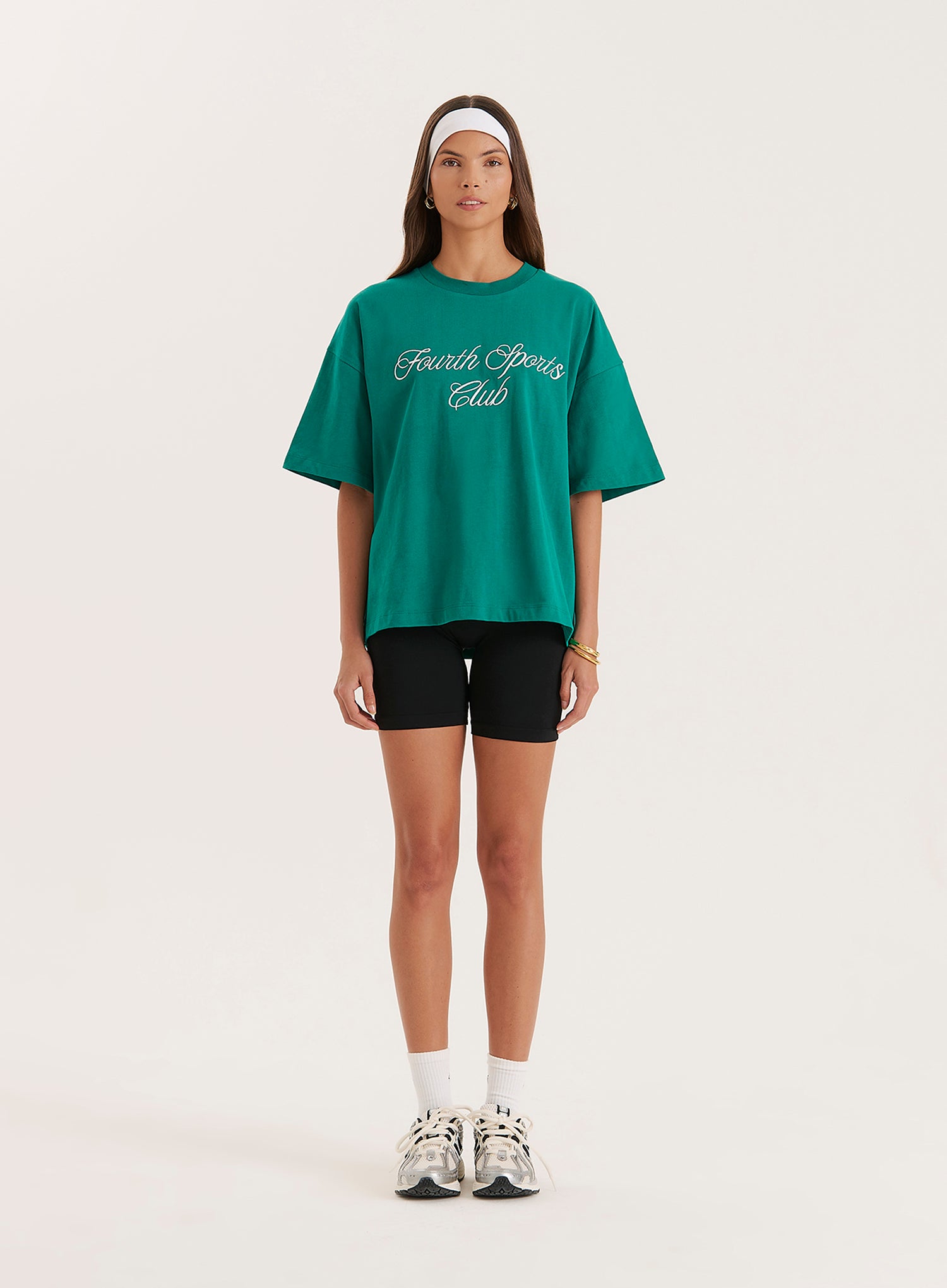 Green Sports Club Slogan Oversized T-Shirt